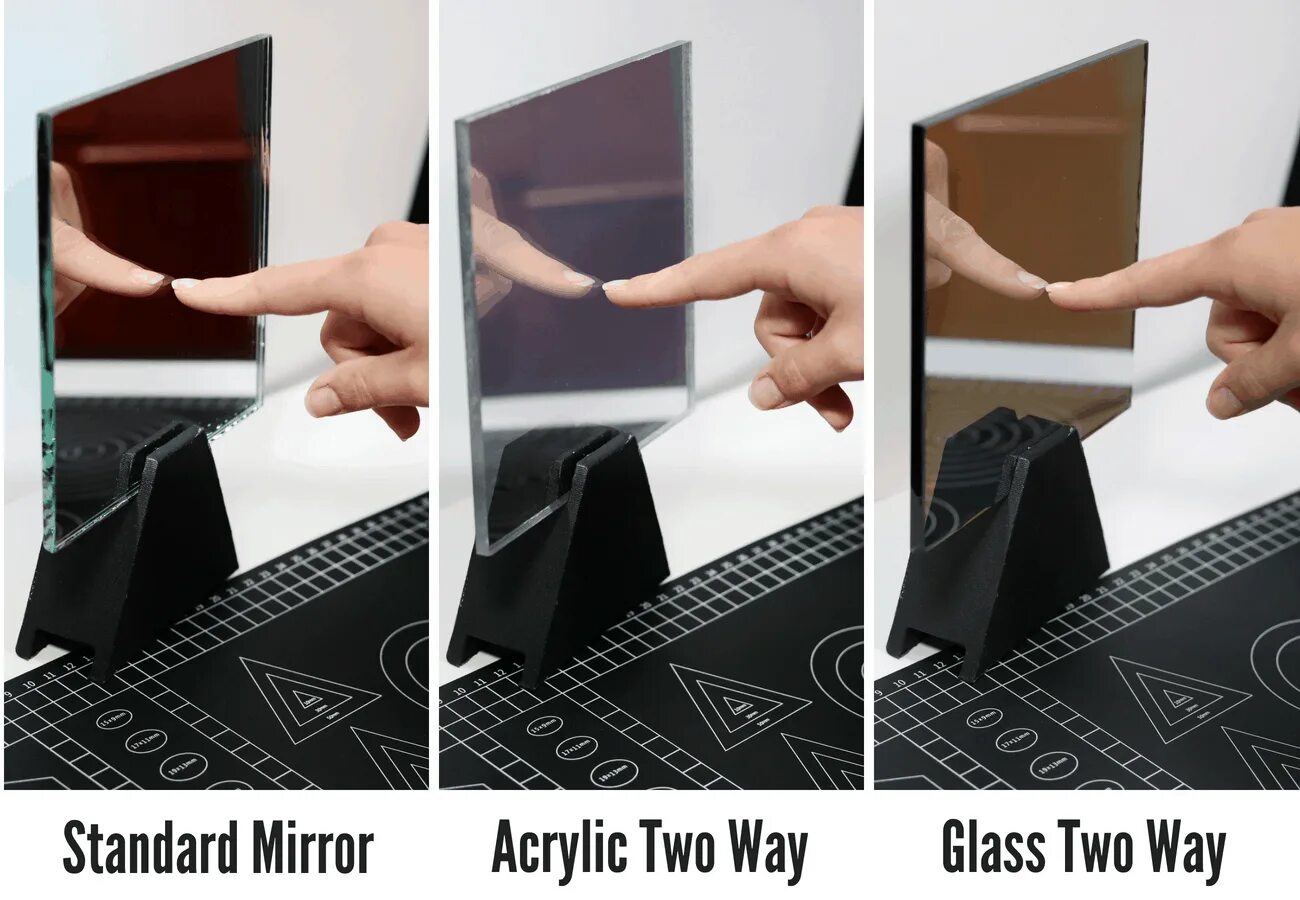 Two way mirror. 2 way mirror. two way acrylic glass mirror. two way glass mirror. two way acrylic mirrors.
