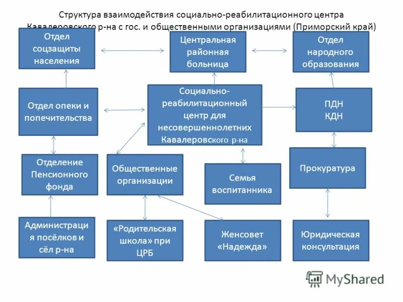 Организация деятельности социальных служб. Схема структуры организации ПДН. Структура взаимодействия в организации. Структура взаимодействия подразделений. Структура подразделения ПДН.