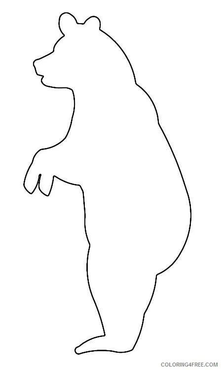 Шаблон медведя для вырезания из бумаги распечатать Printable Black Bear Template Bear stencil, Bear template, Bear patterns free
