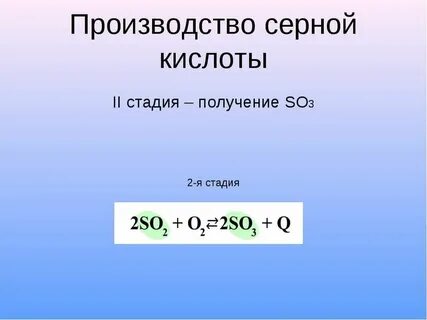 Как из so2 получить кислоту