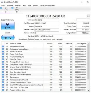 Crystal disk ssd