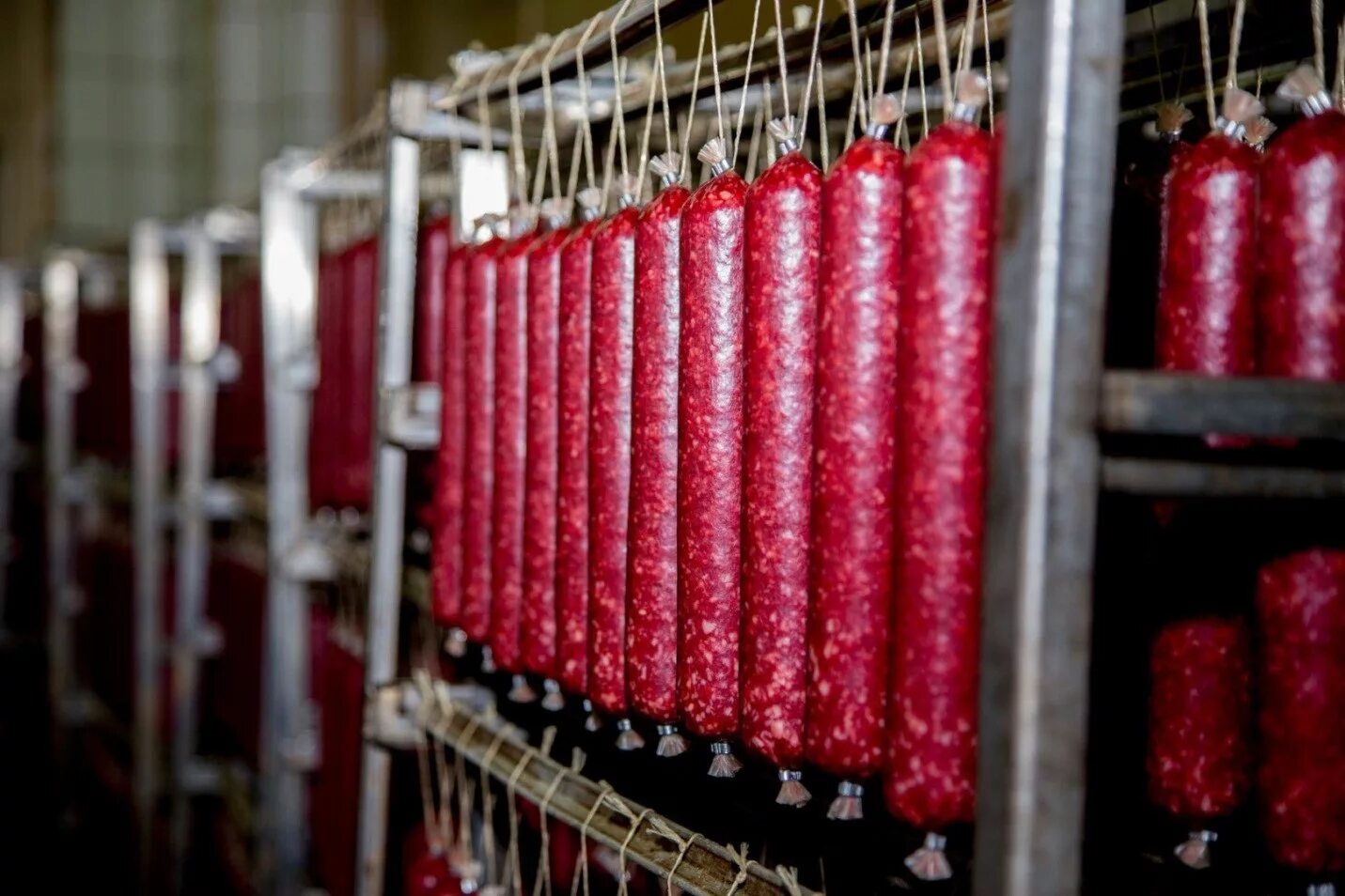 фабрика колбасы. технолог на мясокомбинате. формовщик колбасных изделий. владимирский комбинат колбасы. фабрика колбасы.