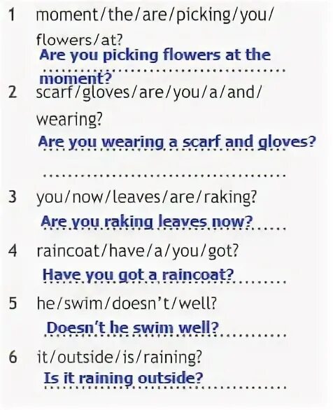 Are you picking flowers at the moment