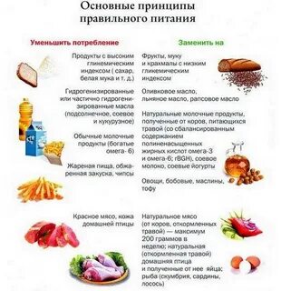 Какие продукты едят при правильном питании