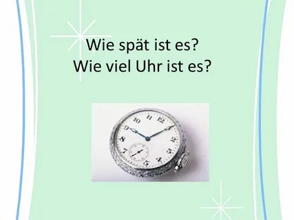 So ist es