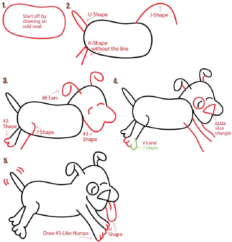 Схема собаки рисунок. Пошаговый рисунок собаки. Пошаговое рисование собаки. Рисунок собаки для начинающих.