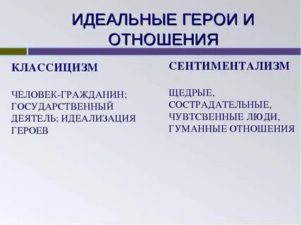 Герои классицизма