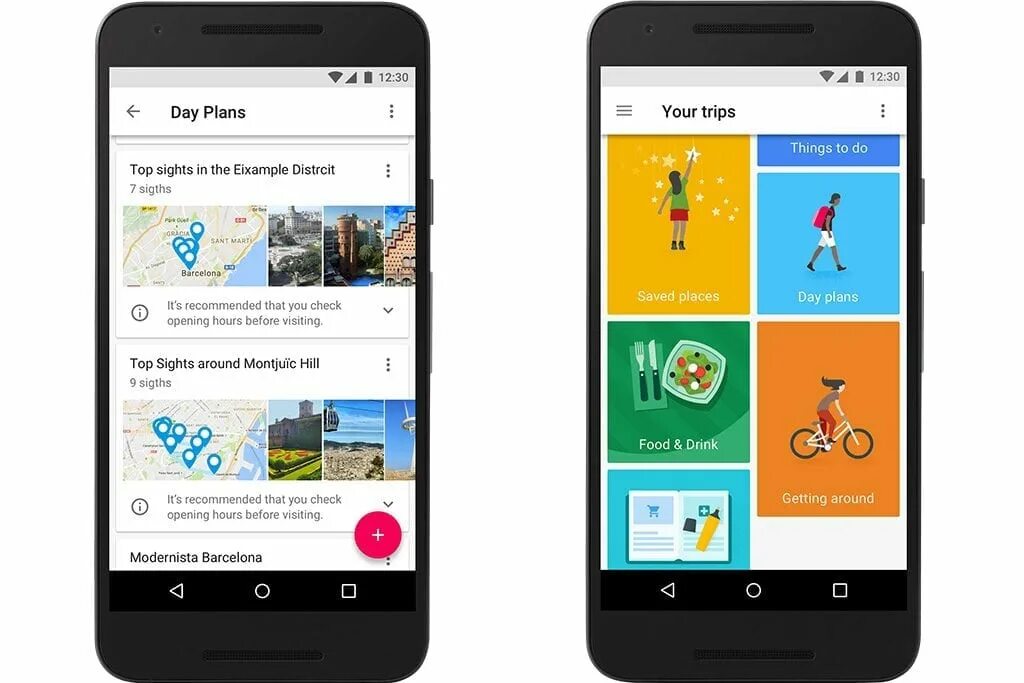 Мобильный google. Google trips. google for day plans.