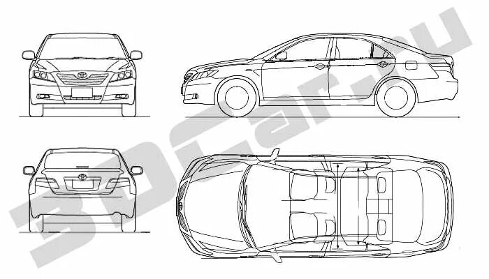 Камри габариты кузова. Тойота Камри 2007 габариты. Toyota Camry 50 Blueprint. Тойота Камри чертеж. Toyota Camry 2012 габариты.