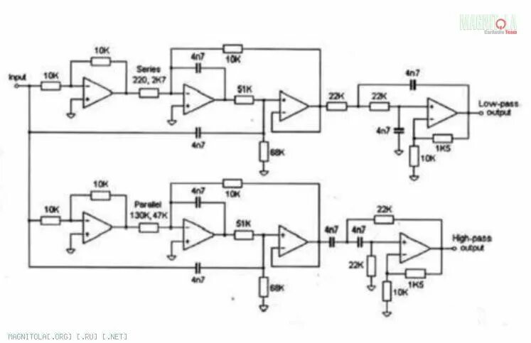 активный 3х полосный кроссовер схема. активный кроссовер для биампинга. ламповый активный кроссовер для биампинга схема. активный фильтр для биампинга схема. активный кроссовер для биампинга.