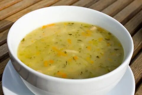 Суп с курицей соленым огурцом