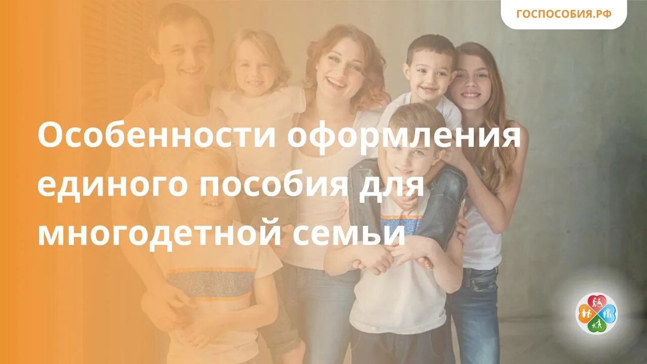 Единое пособие для многодетных семей. Единое пособие для многодетных семей