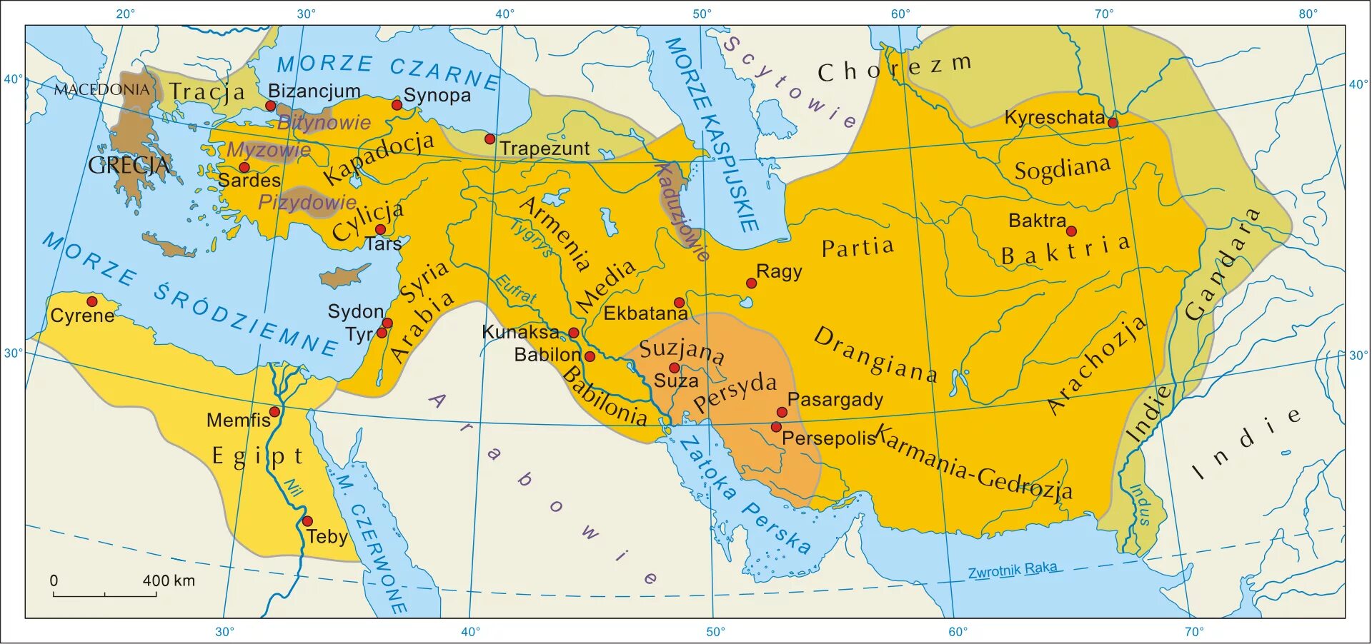 В территорию персидской державы входил аравийский полуостров