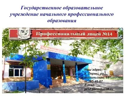 Образовательное учреждение начального профессионального образования