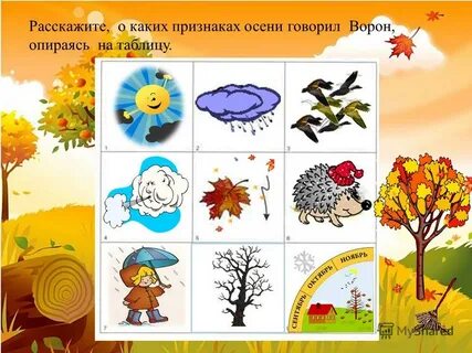 Изменения в природе осенью для дошкольников