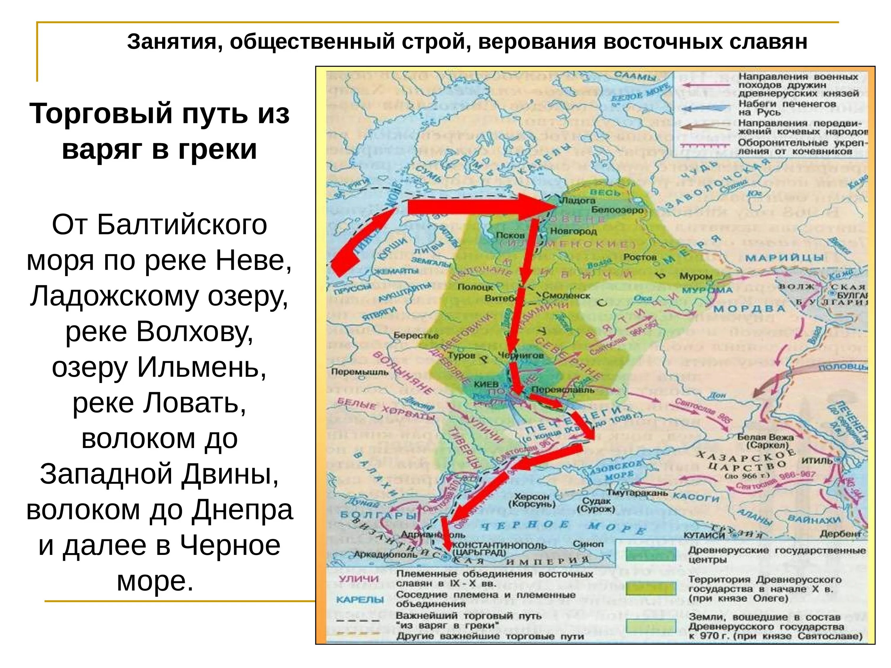 Путь из Варяг в греки на карте древней Руси. Путь из Варяг в греки восточных славян. Древние славяне путь из Варяг в греки. Расселение восточных славян путь из Варяг в греки.