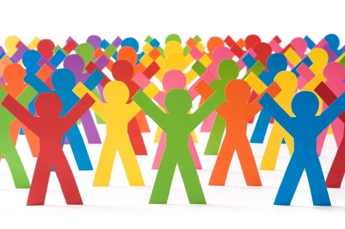 разноцветные человечки. детские нко. ано партнерство каждому ребенку. волонтеры фон. социальная сфера.