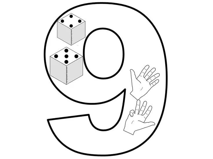 Рисунок из чисел. Цифра 9 раскраска. Число 9 раскраска. Цифра 9 трафарет. Цифра 9 шаблон для печати.