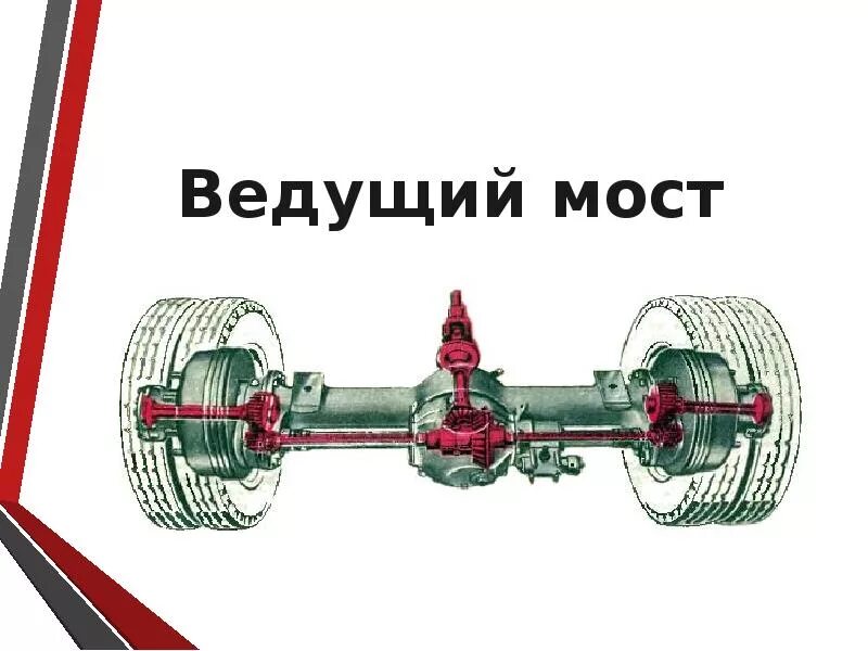 Работа моста автомобиля. Конструкция ведущих мостов автомобиля Урал 375. Задний ведущий мост автомобиля устройство. Устройство разнесенной двойной главной передачи?. Ведущий мост автомобиля схема.