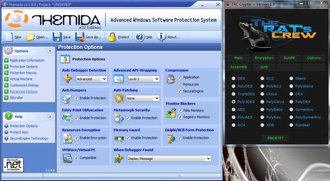 Themida виртуальные машины. Themida Protector. Themida 3.1. Packer.Themida. Protection enabled