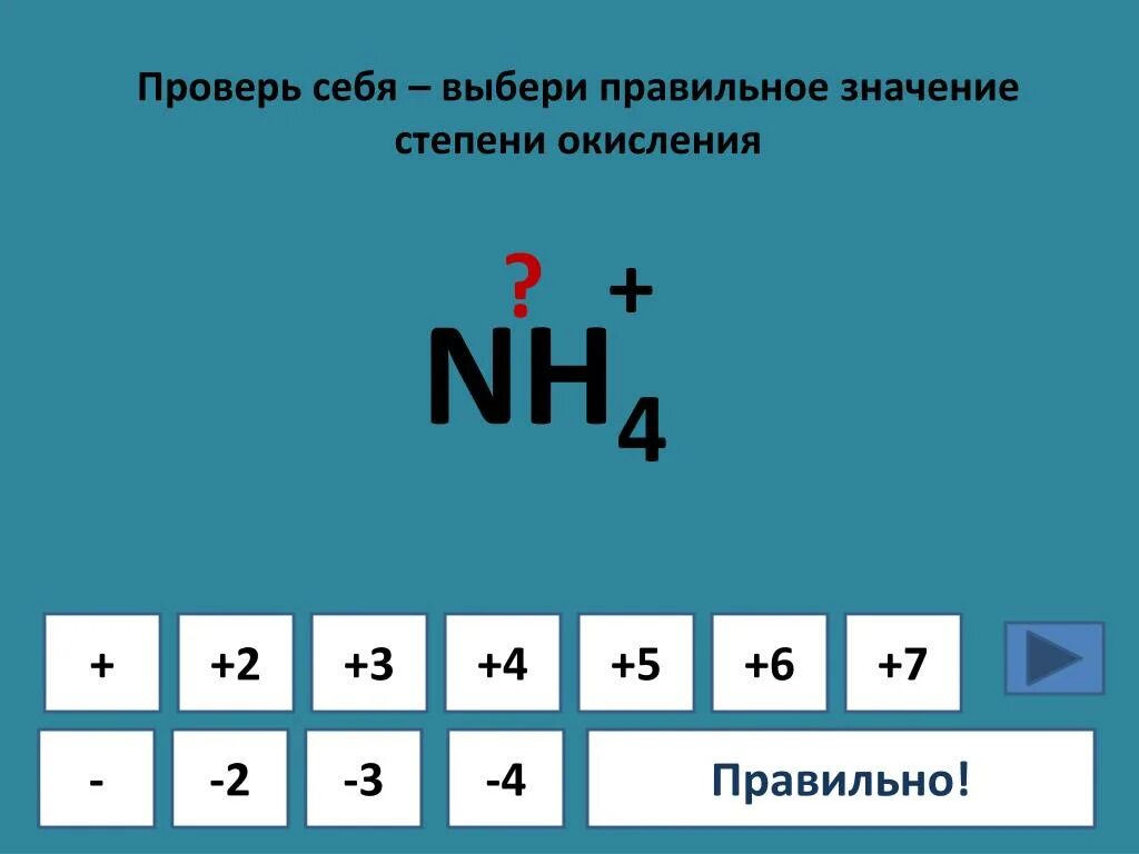Nh4 степень окисления каждого