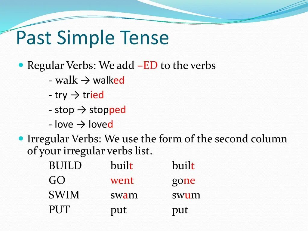 Past simple. Past simple Irregular verbs правило. Past simple use. Формулировка past simple Tense. Irregular past tenses