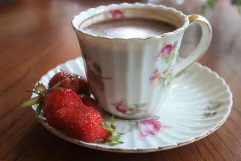 Картинки кофе клубника