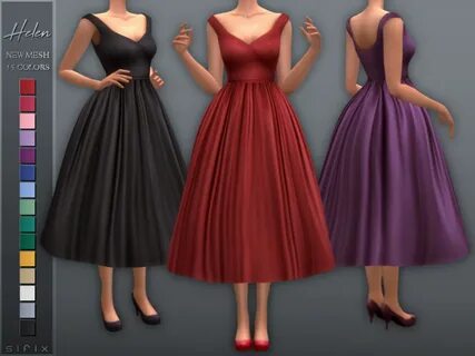 Blast to the past with this Sims 4 retro female clothing