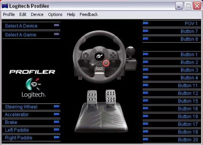 Как подключить руль к игре. Logitech profiler руль g27. logitech g27 софт. logitech g27 driving force gt. драйвера на руль logitech g27.