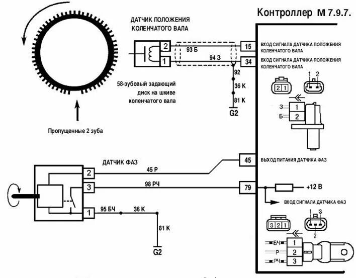 Схема подключения датчика коленчатого вала. Датчик положения коленчатого вала схема подключения. Датчик положения коленвала схема подключения. Схема подключения датчика коленвала ВАЗ 2110.