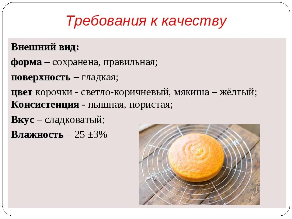 Требования к качеству теста. Бисквитное тесто требования к качеству. Требование к качеству пирожных из бисквитного теста. Внешний вид бисквитного теста.