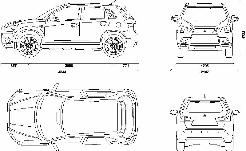 Мицубиси асх размеры. Габариты Мицубиси АСХ 2010. Габариты Мицубиси АСХ 2012. Mitsubishi ASX габариты. Чертеж Mitsubishi ASX.