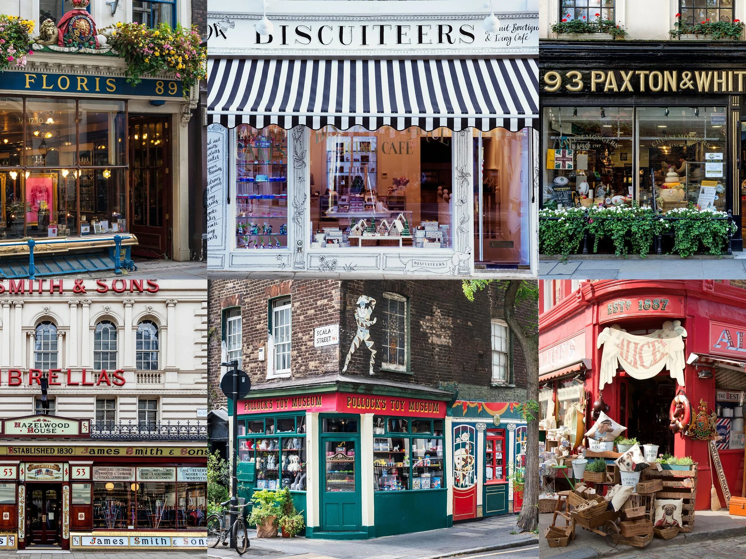 Old bookstore. HARBERLONDON shop. Hoxston Street monstor shop in London. Brands of shops in London.