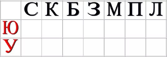 Ю 2 слога