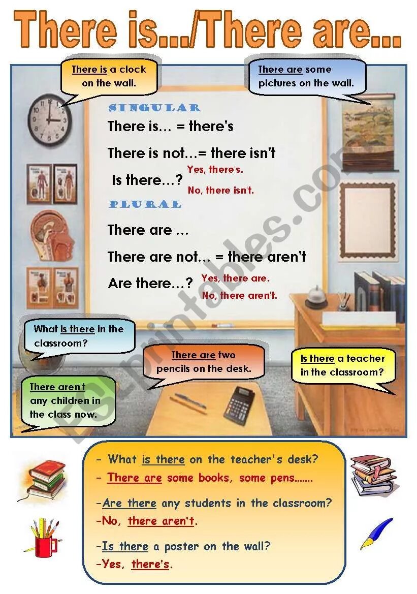 There is a pen in the lunch. There is there are Classroom. There is are для 1 класса классрум. There are some books on the Desk. There is two books on my Desk перевод.