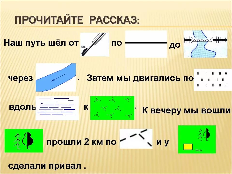 Топографический диктант 5 класс топографические знаки. Задачи с топографическими знаками. Условные знаки плана. Рассказ по географии с условными знаками.