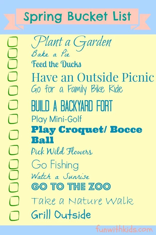 Things to do and see. Spring to do list. Spring Bucket list. Список to do.