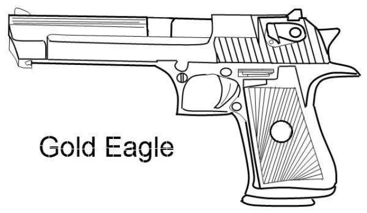 Дигл раскраска. Чертёж пистолета Desert Eagle. Чертеж пистолета Дезерт игл. Чертёж пистолета Desert Eagle с размерами.