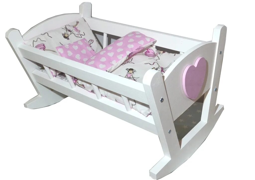 Детская кроватка для кукол. Кроватка mybaby Glamour Bunny Cradle (качалка), на полозьях. Кровать для кукол. Кровать для кукол деревянная. Детские кроватки для кукол деревянные.