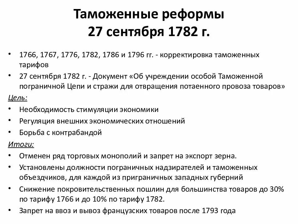 Суть таможенной реформы