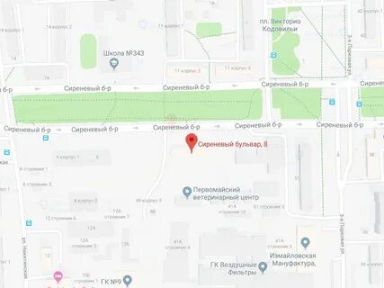 Сиреневый бульвар на карте
