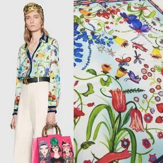 100% Полиэстеровая ткань с принтом для весны и лета, фирменная модная одежда для