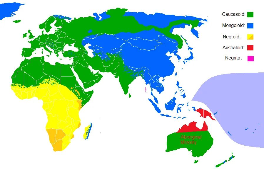 Ареалы распространения человеческих рас. Расселение человеческих рас на карте. Расселение белой расы. Карта расселения рас по миру. Карта распределения рас.