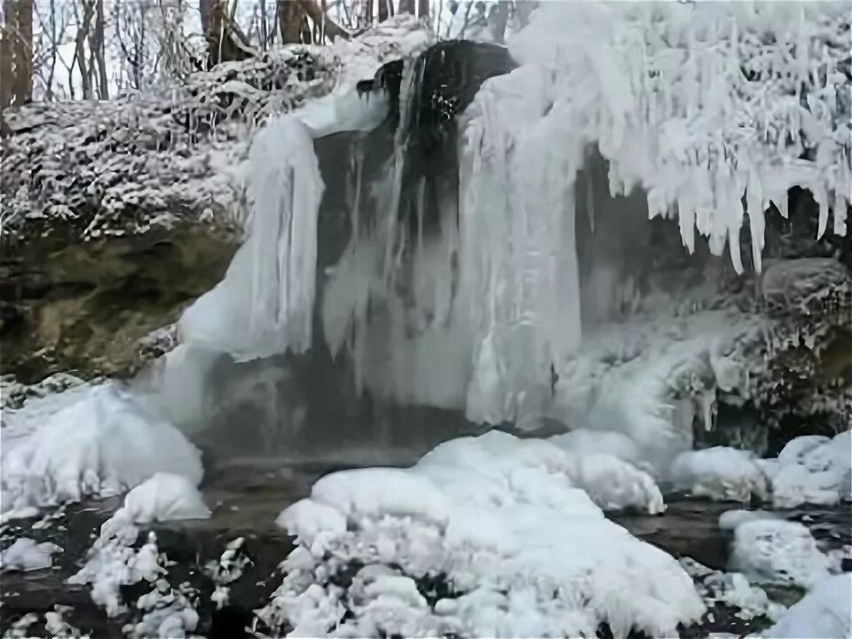 Пущинский водопад московская область зимние фото Старинная усадьба и водопад в Пущино-на-Оке Турист на мопеде