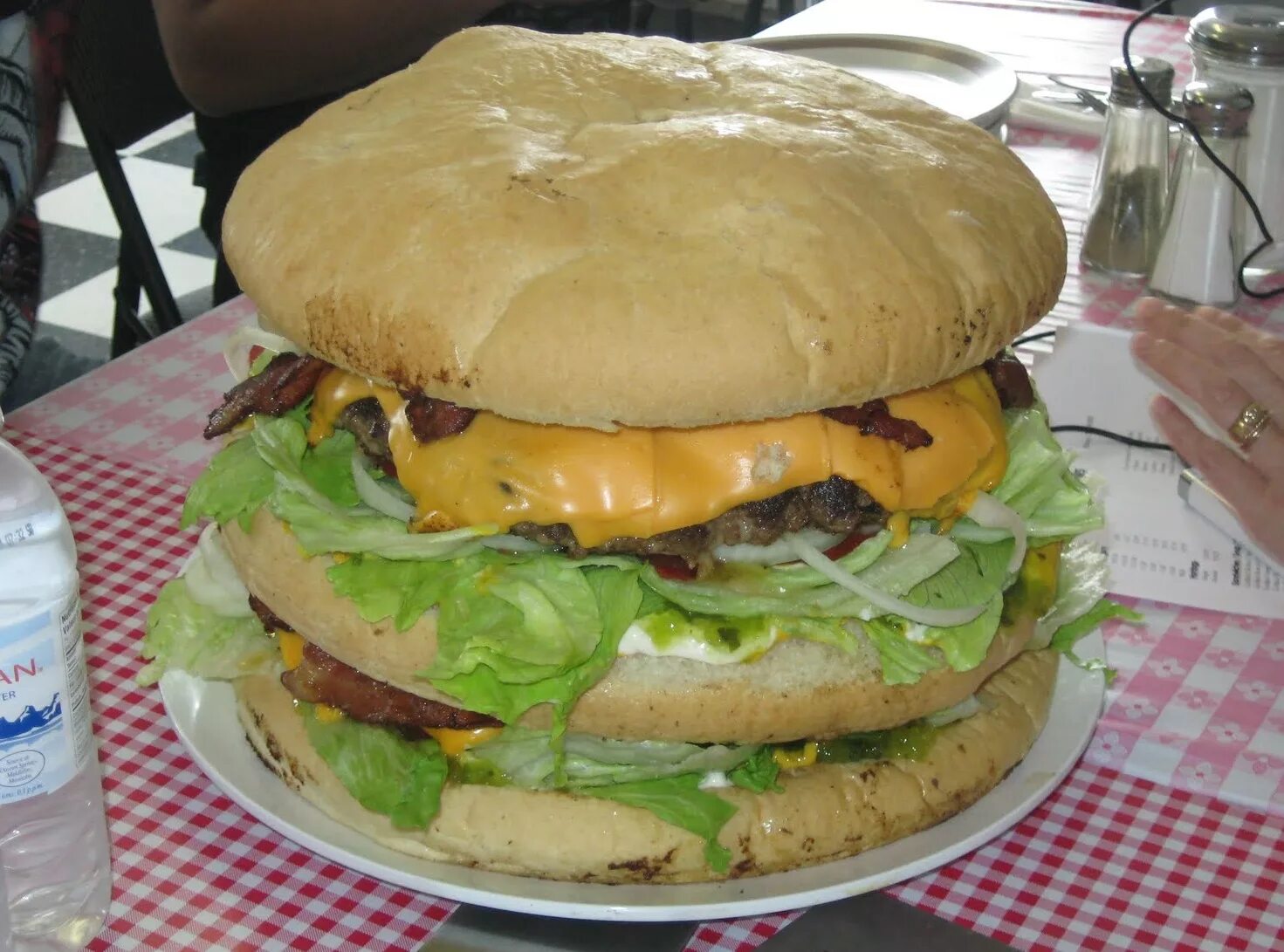 Robin i often have a big hamburger