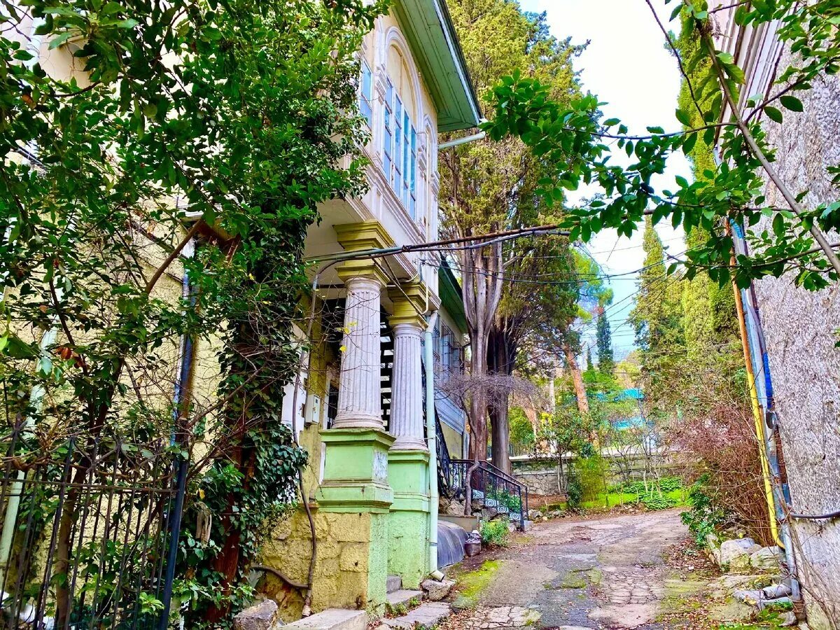 Ялта загородная. Дача «Омюр» в Ялте. Особняк Овчинникова в Ялте. Особняк Ширяева в Ялте. Каштановый особняк Ялта.