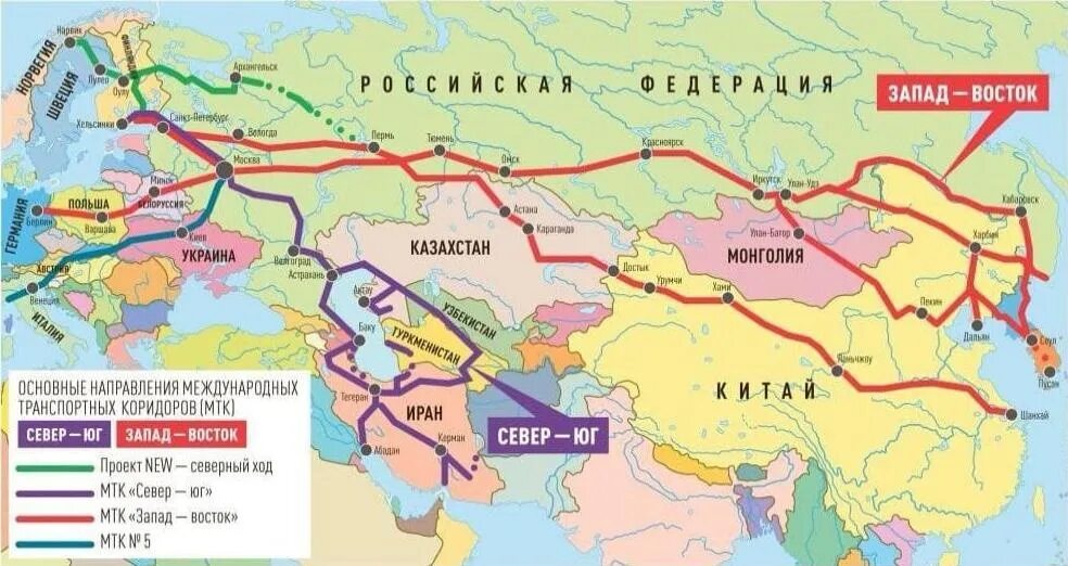 Карта дороги восток. Международные транспортные коридоры (МТК). Схема международных транспортных коридоров России.