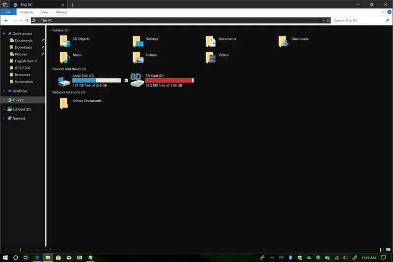 Как на виндовс 10 включить темную тему. Тёмные темы для windows 10. темная тема виндовс 10. темный проводник windows. темная тема в проводнике.