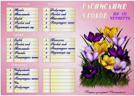 1 сайт расписание