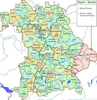 Бавария на карте